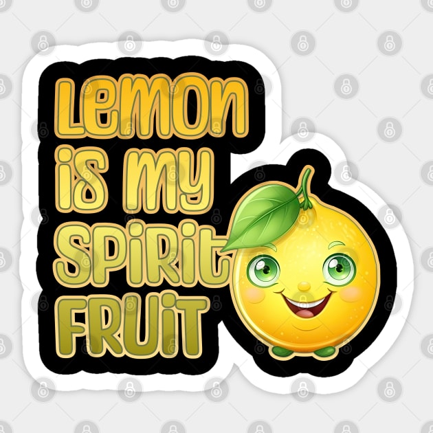 Lemon is My Spirit Fruit Sticker by DanielLiamGill